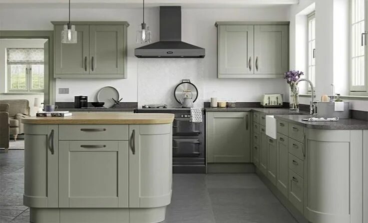 Кухня цвета хаки в интерьере фото Nice Sage Kitchen Cabinets Design Ideas 13 Sage green kitchen, Green kitchen des