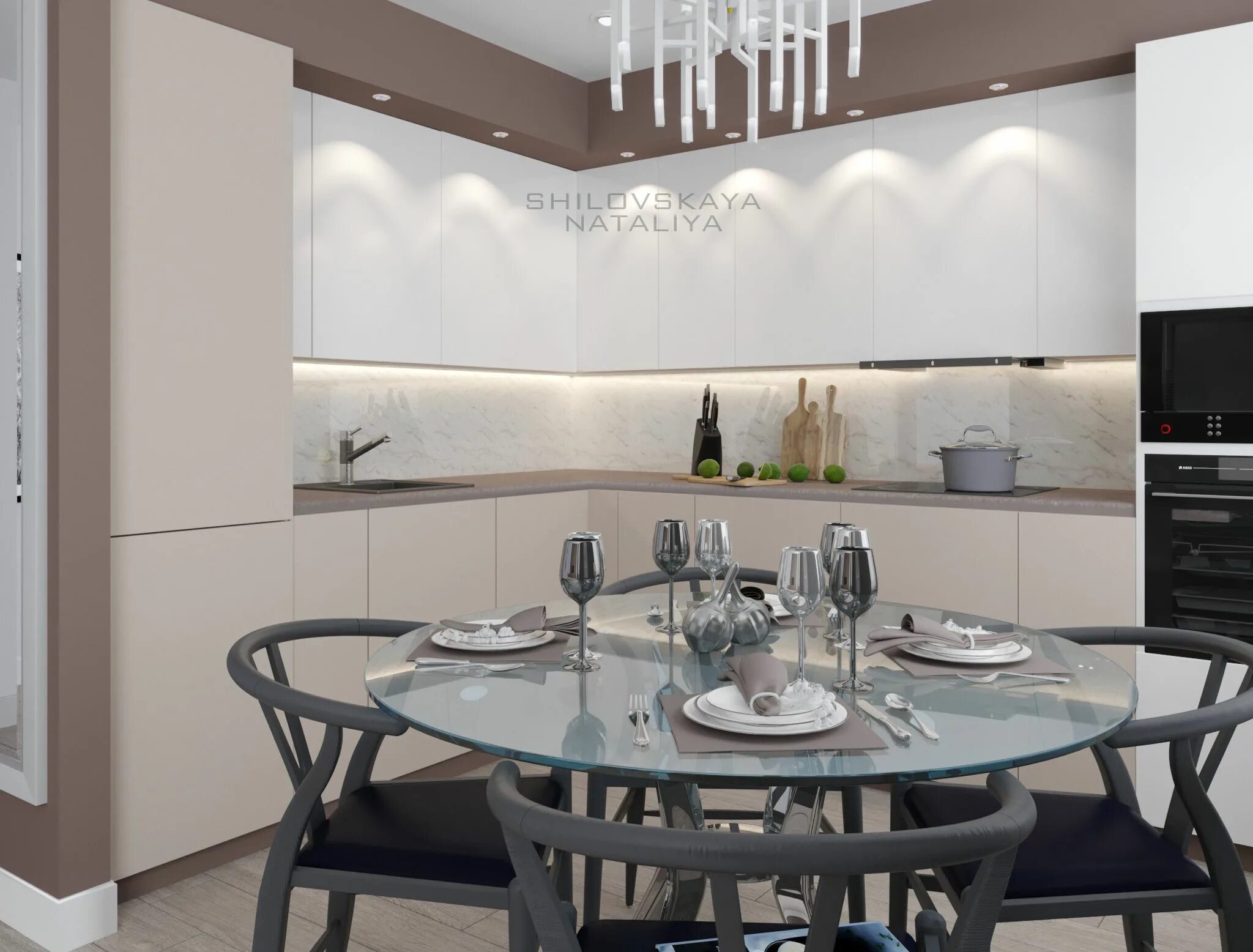 Кухня цвета капучино в интерьере сочетание Pin de Natali Shilovskaya en Кухня Ideas de diseño de interiores, Diseño de inte