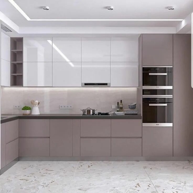 Кухня цвета капучино в интерьере сочетание Pin by Алина Петрович on Интерьеры Kitchen design decor, Modern kitchen cabinet 