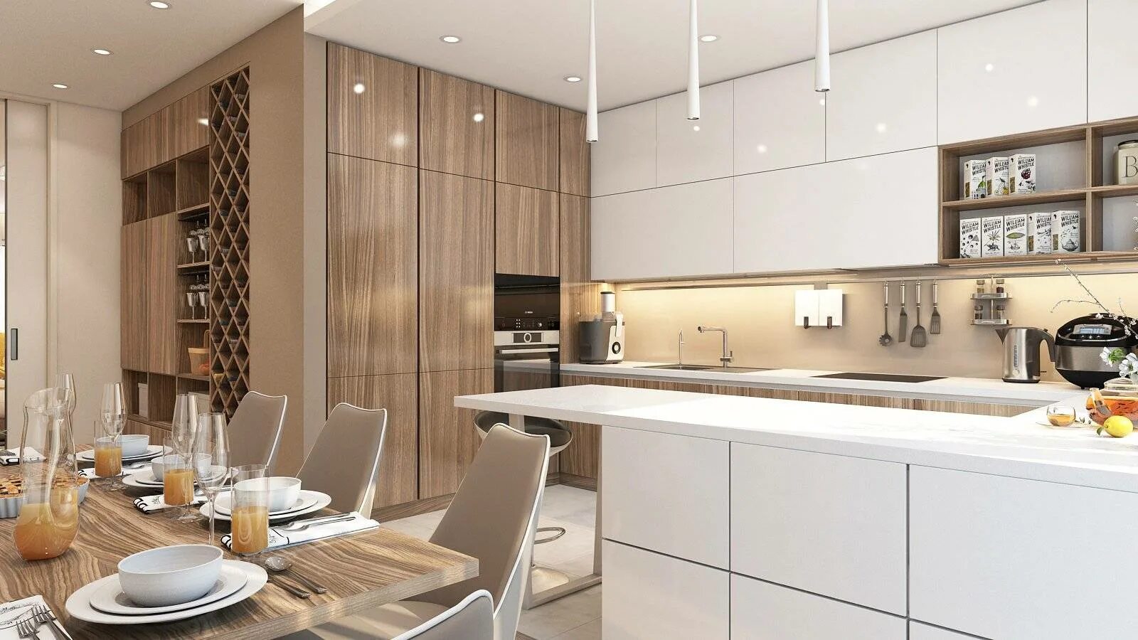 Кухня цвета капучино в интерьере сочетание Как обустроить интерьер современной кухни в бело - коричневой гамме? Советы