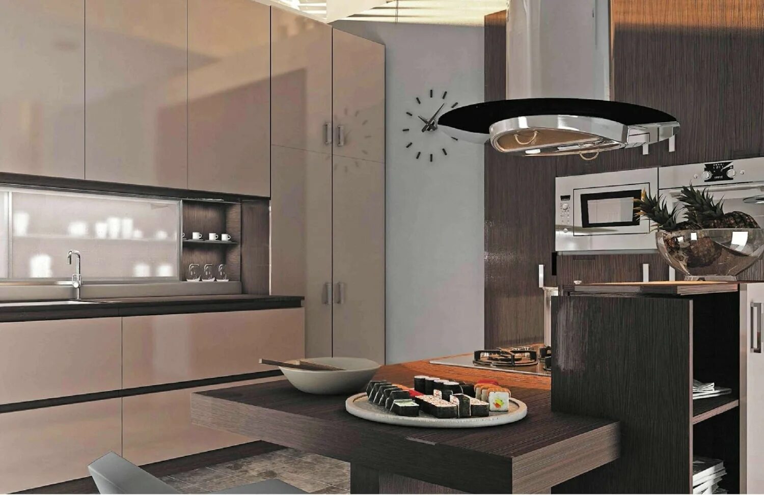 Кухня цвета кофе фото Кухня "Каппучино"