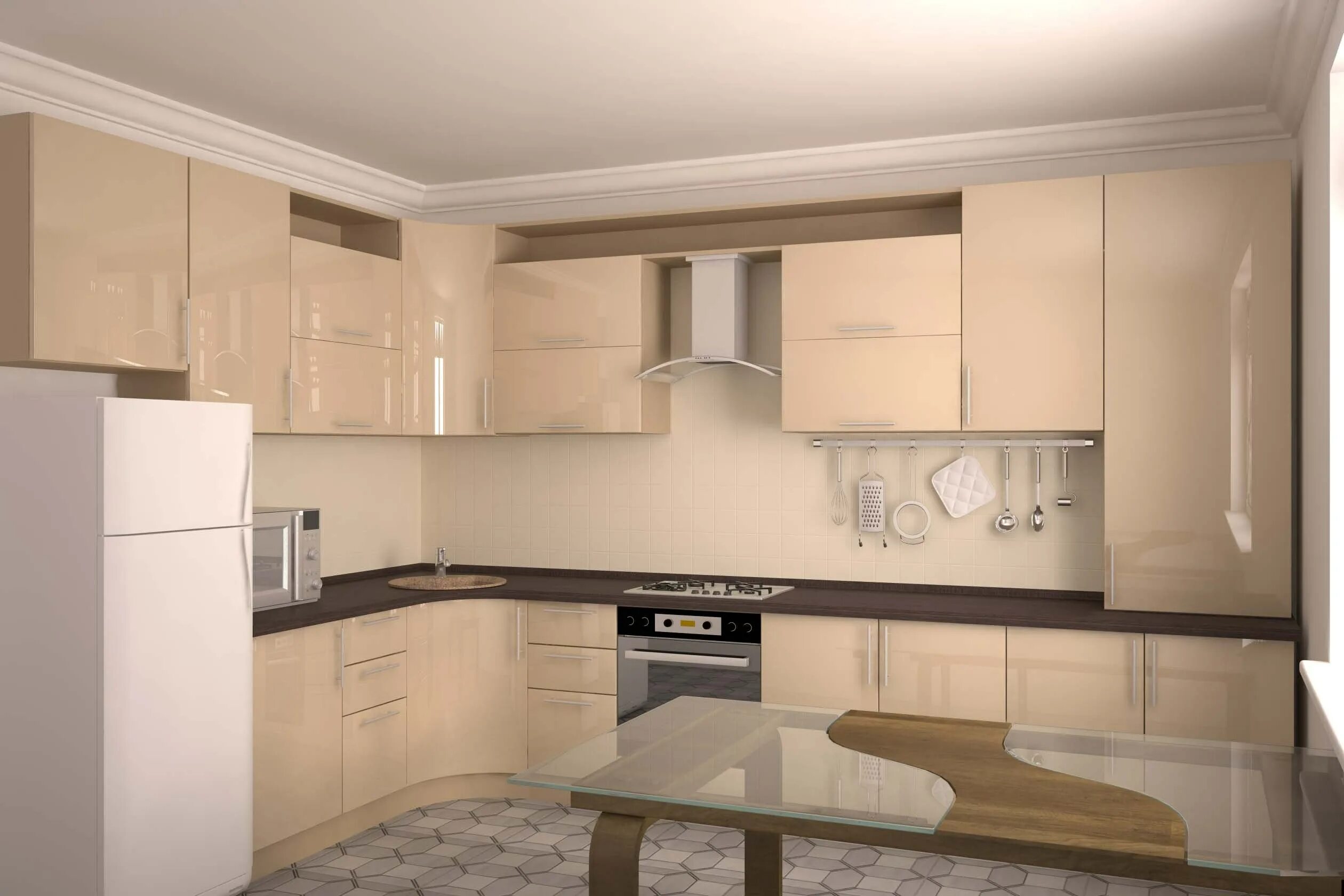 Кухня цвета кофе с молоком в интерьере Молочная кухня в интерьере