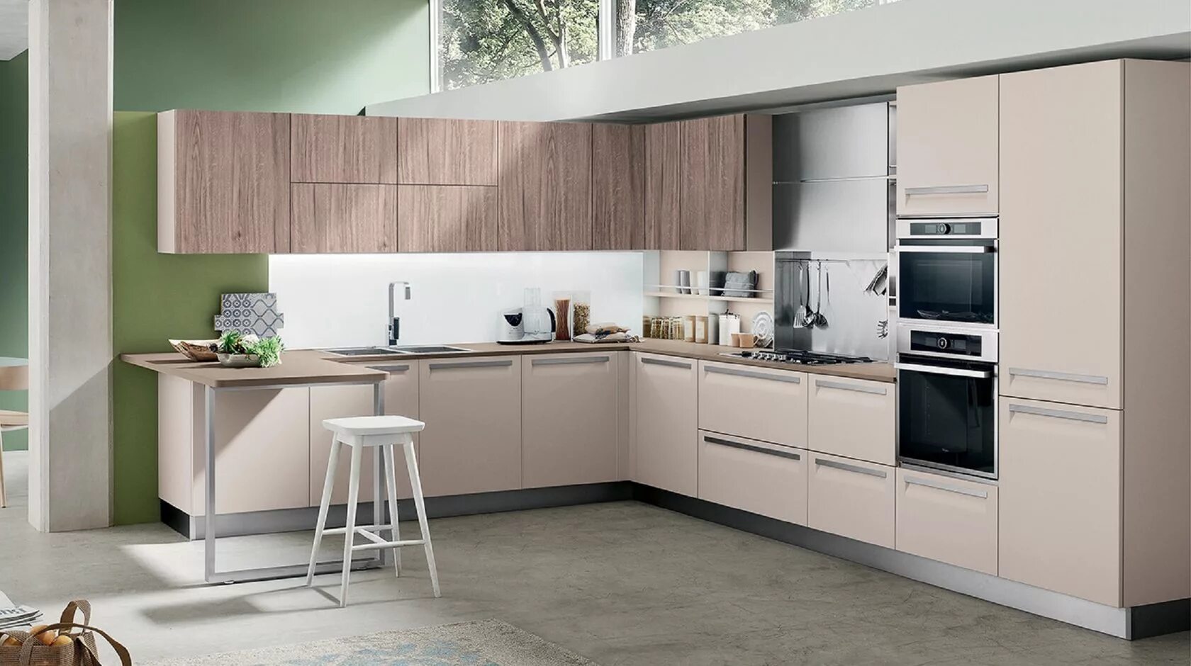 Кухня цвета латте в интерьере Кухни Veneta Cucine Carrera