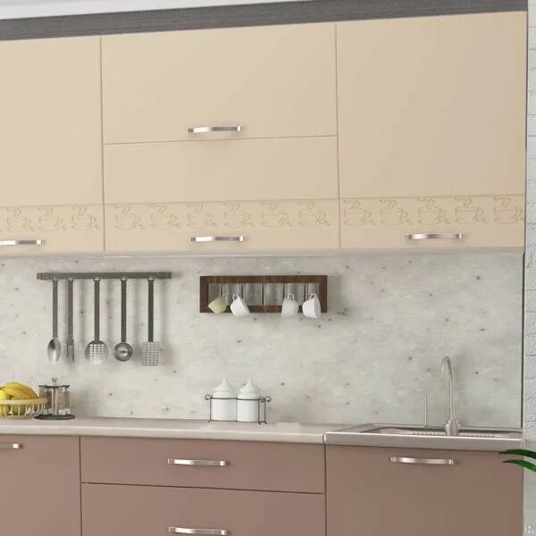 Кухня цвета латте в интерьере Кух. гарнитур "Латте" 2м - интернет-магазин недорогой мебели "Мебель в дом" горо