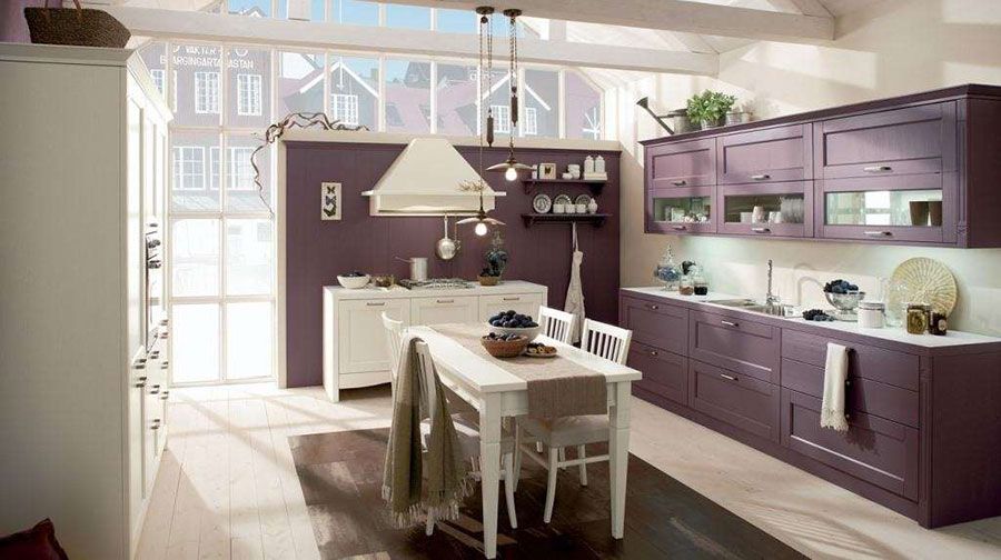 Кухня цвета лаванды фото в интерьере 20 Modelli di Cucine Viola delle Migliori Marche MondoDesign.it Cucine di lusso,