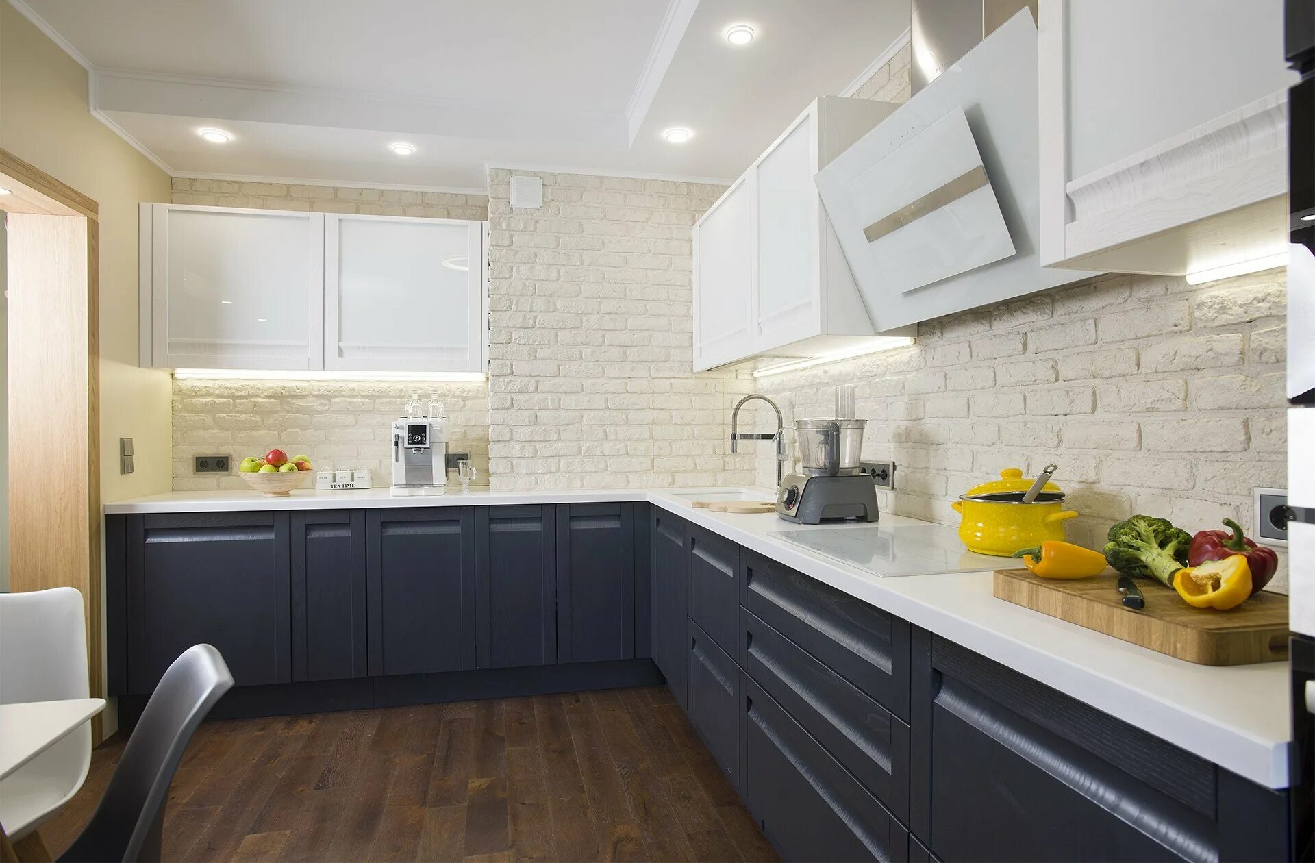 Кухня цвета маренго в интерьере фото Кухня цвета маренго (71 фото) " НА ДАЧЕ ФОТО