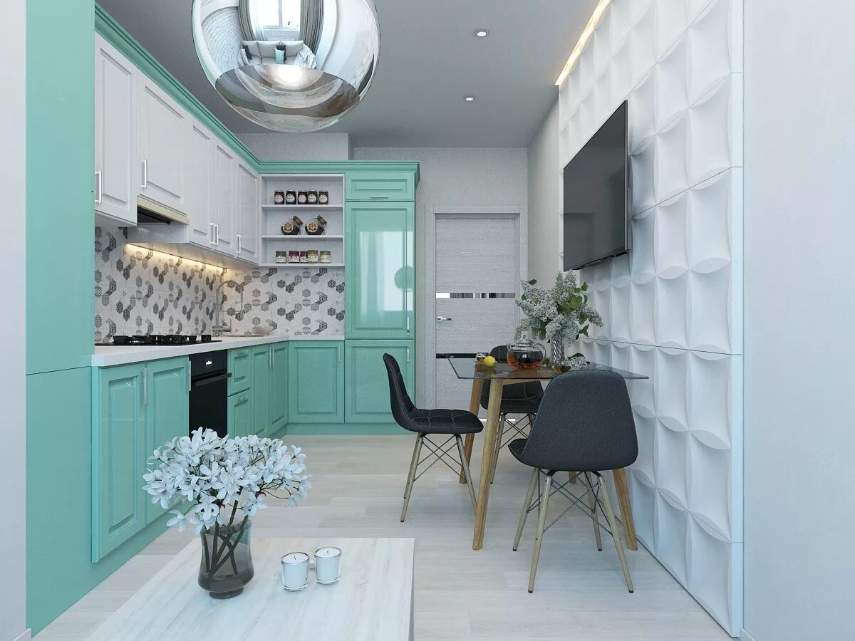 Кухня цвета мяты в интерьере фото Мятный цвет в интерьере кухни - CormanStroy.ru