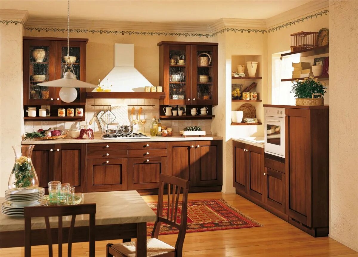 Кухня цвета орех в интерьере фото Кухня цвет орех - 67 фото