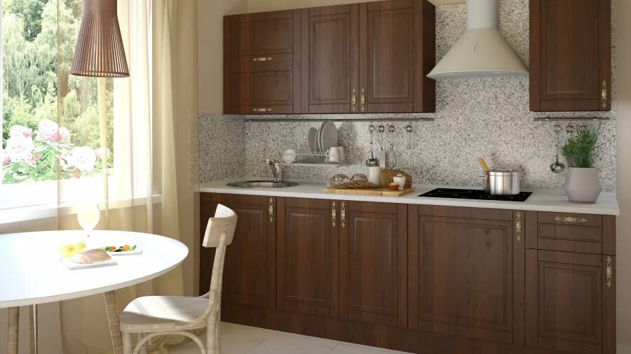 Кухня цвета орех в интерьере фото Роскошь ореха - готовое решение в интернет-магазине Леруа Мерлен Иваново