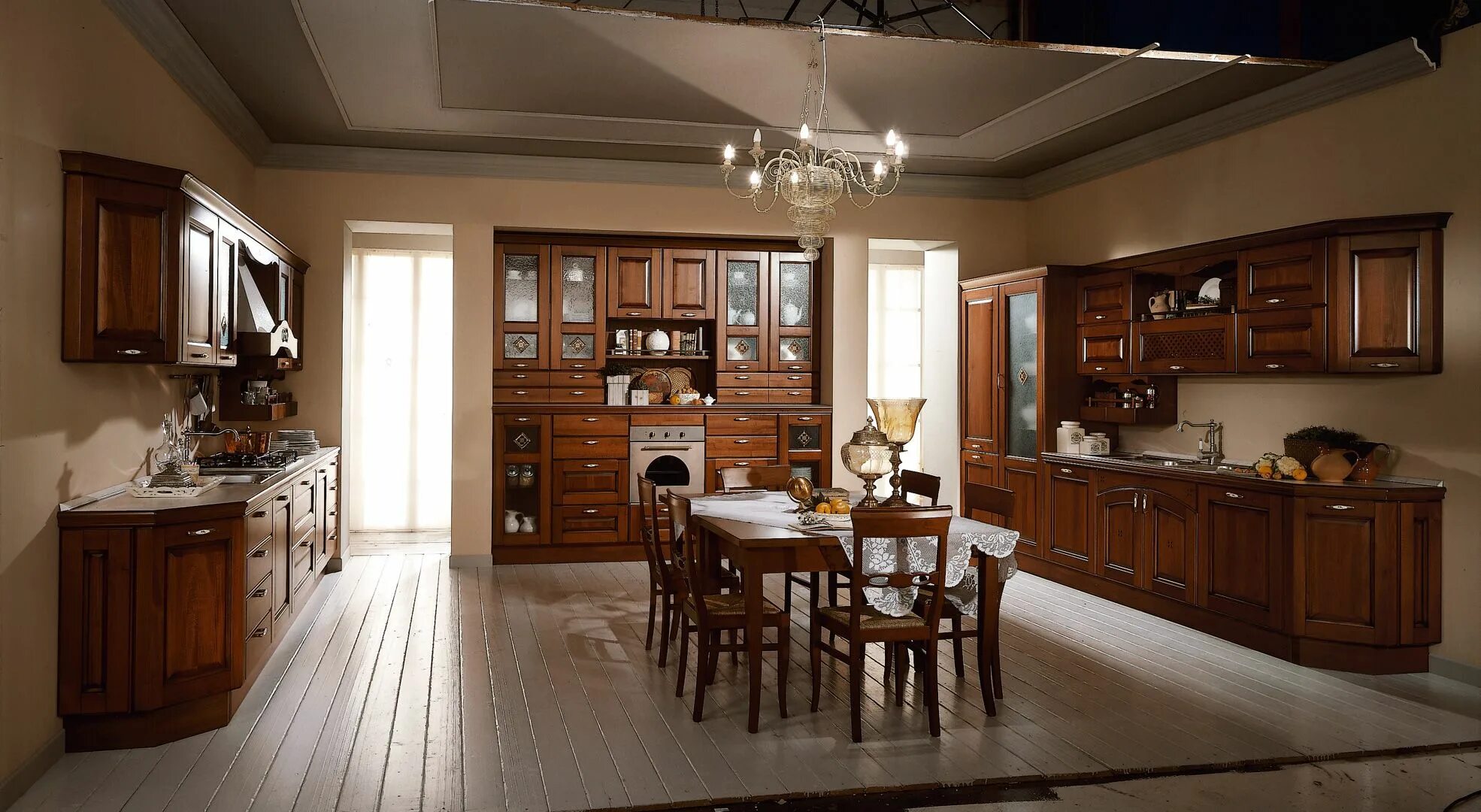 Кухня цвета орех в интерьере фото The Etrusca Collection - ARAN Italian Kitchens Italian kitchen, Italian kitchen 