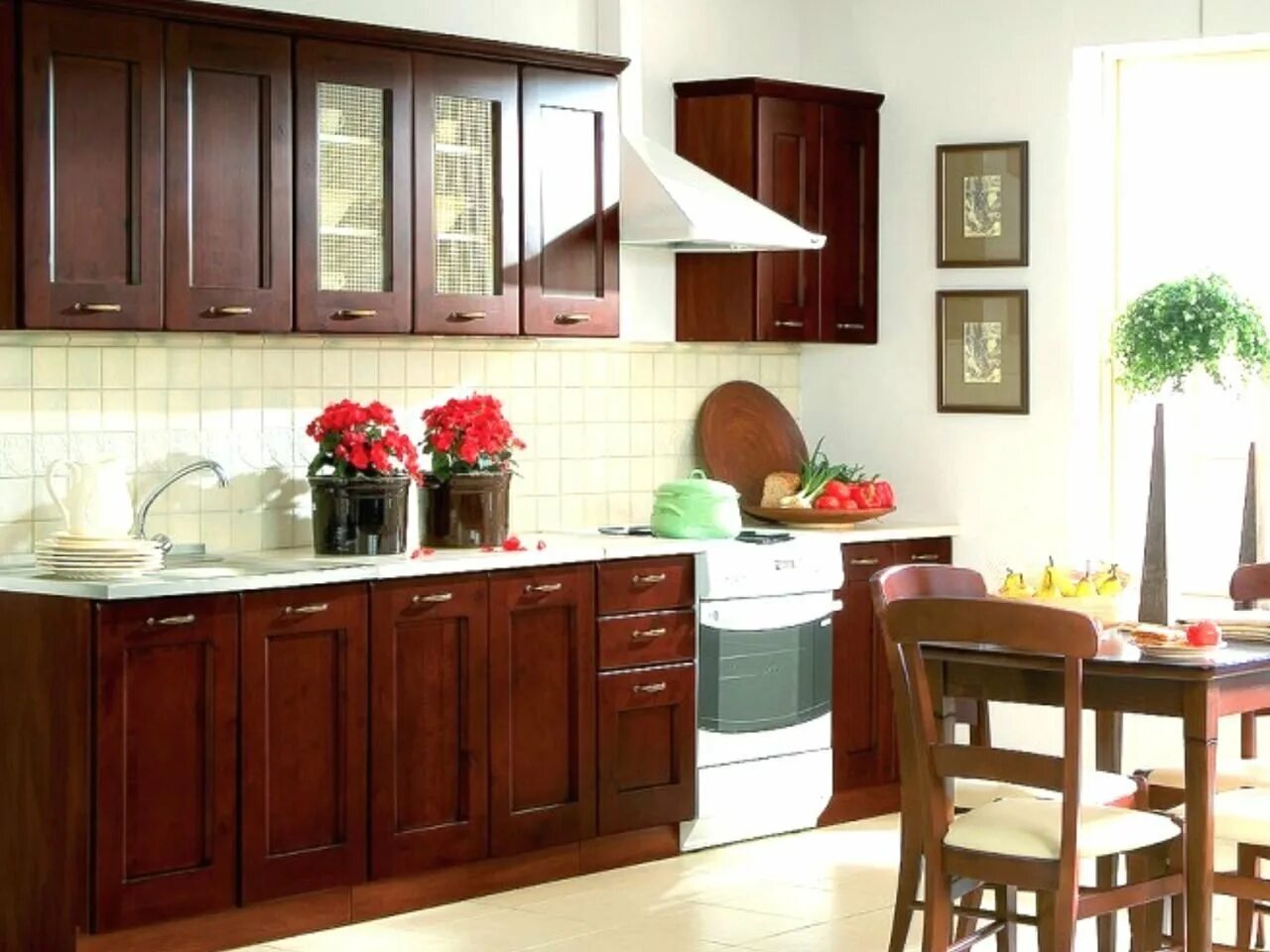 Кухня цвета орех в интерьере фото Кухня цвета орех в интерьере (85 фото) " НА ДАЧЕ ФОТО