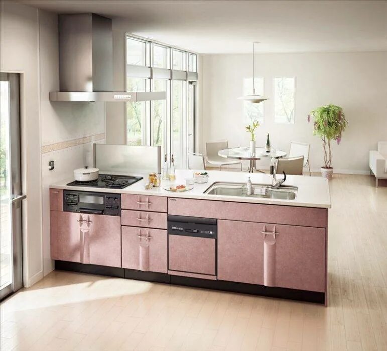 Кухня цвета пыльная роза в интерьере Пыльная роза кухня - CormanStroy.ru
