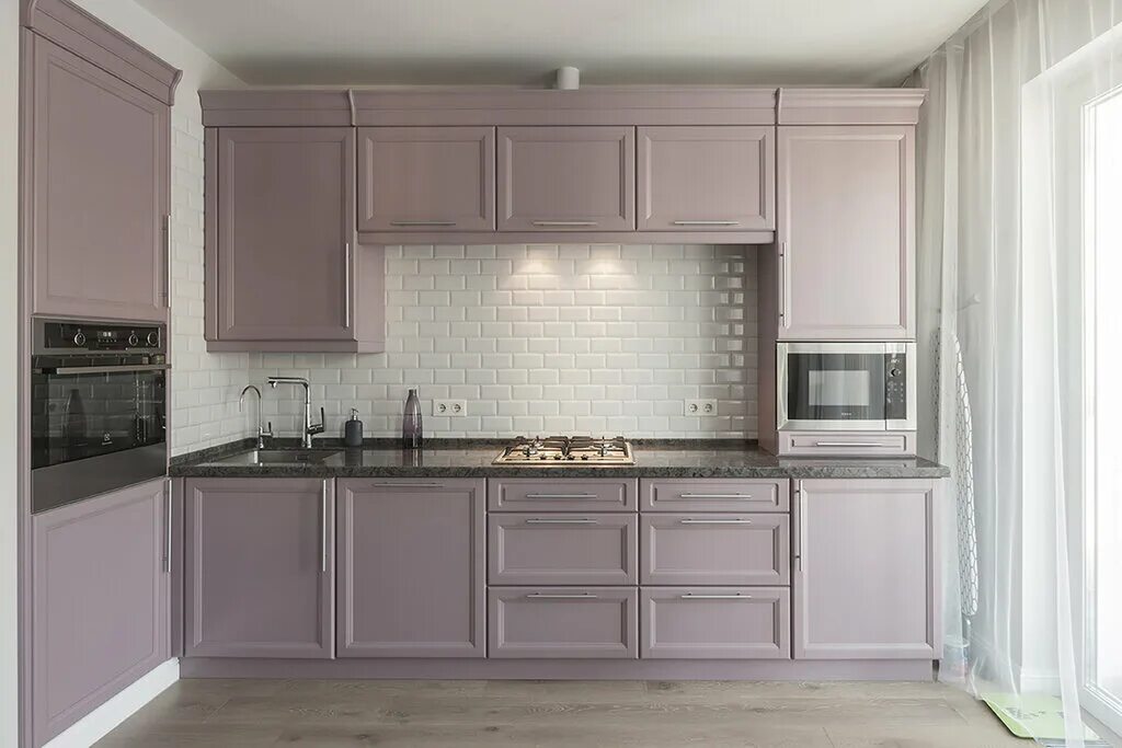 Кухня цвета пыльная роза в интерьере Панорама: Легнарт Арва, мебель для кухни, Щукинская ул., 2, Москва - Яндекс Карт