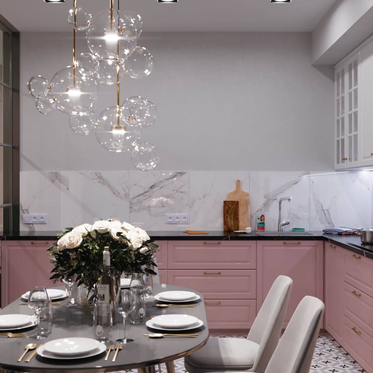 Кухня цвета пыльной розы в интерьере Пин от пользователя A-KODA на доске Кухня цвета пыльной розы Идеи домашнего деко