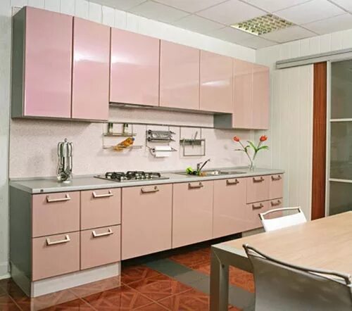 Кухня цвета пыльной розы в интерьере Розовые кухни