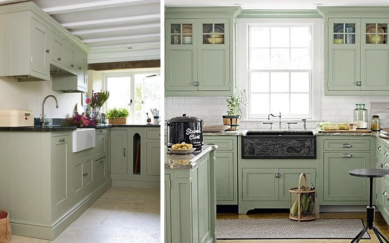 Кухня цвета шалфей фото в интерьере Цвет шалфея в интерьере: изысканный оттенок зеленого, дарящий спокойствие и умир