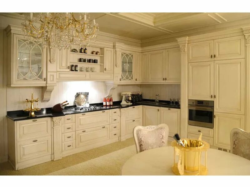 Кухня цвета слоновая кость фото Итальянская кухня DUCA D ESTE 05 фабрики MEGAROS - Ital-Collection