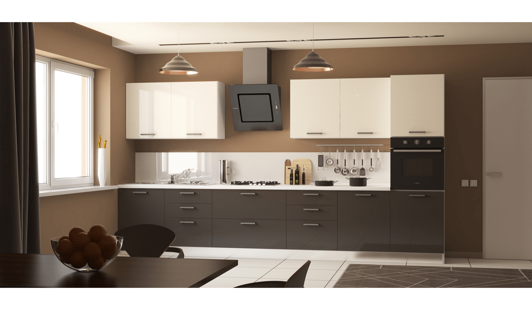 Кухня цвета трюфель в интерьере фото Лдсп трюфель