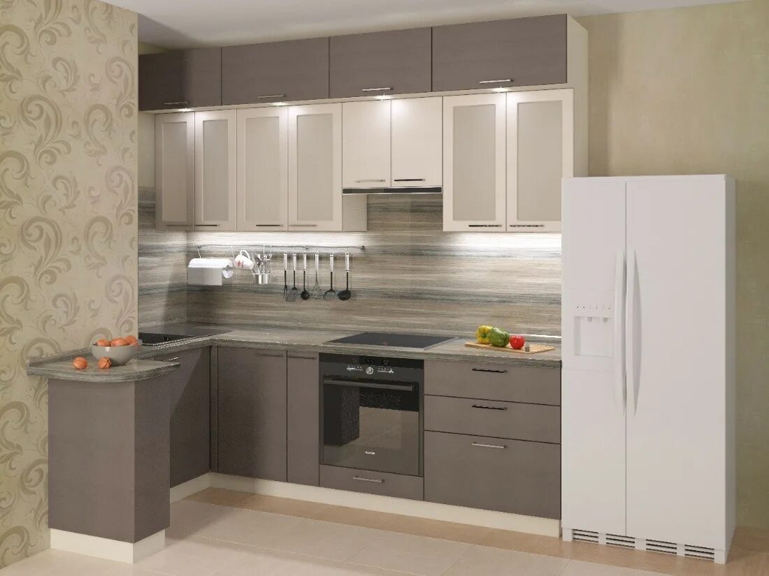 Кухня цвета трюфель в интерьере фото Кухня лате: найдено 90 картинок