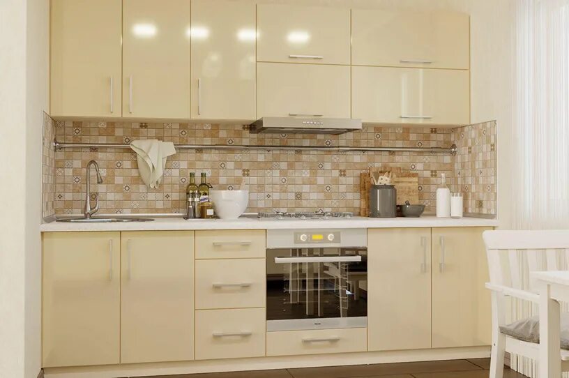 Кухня цвета ваниль в интерьере фото Интерьер кухни в ванильном цвете - особенности дизайна, фото кухни в ванильных т