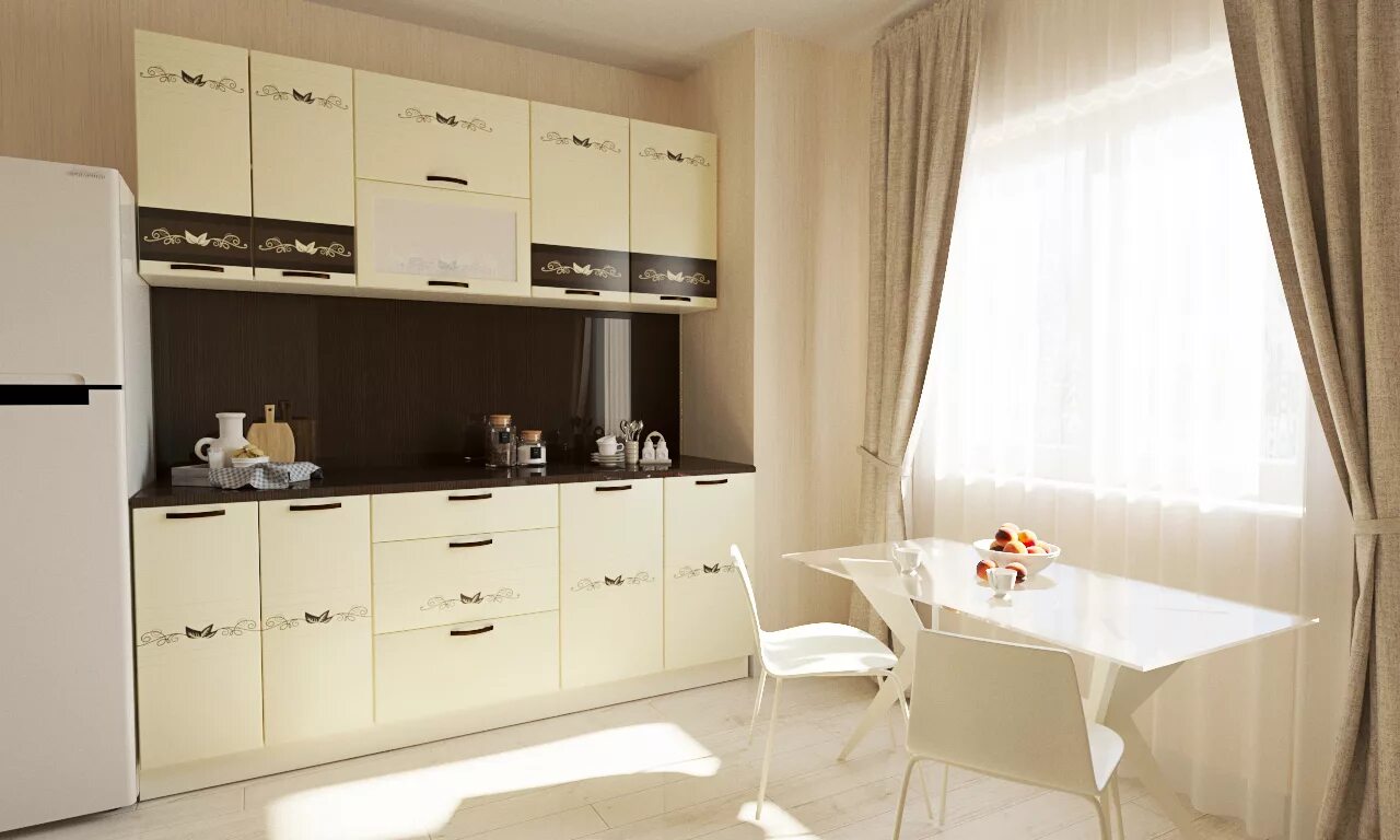 Кухня цвета ваниль в интерьере фото Кухня цвета ванили (55 фото): кухонные гарнитуры ванильного цвета с шоколадом и 