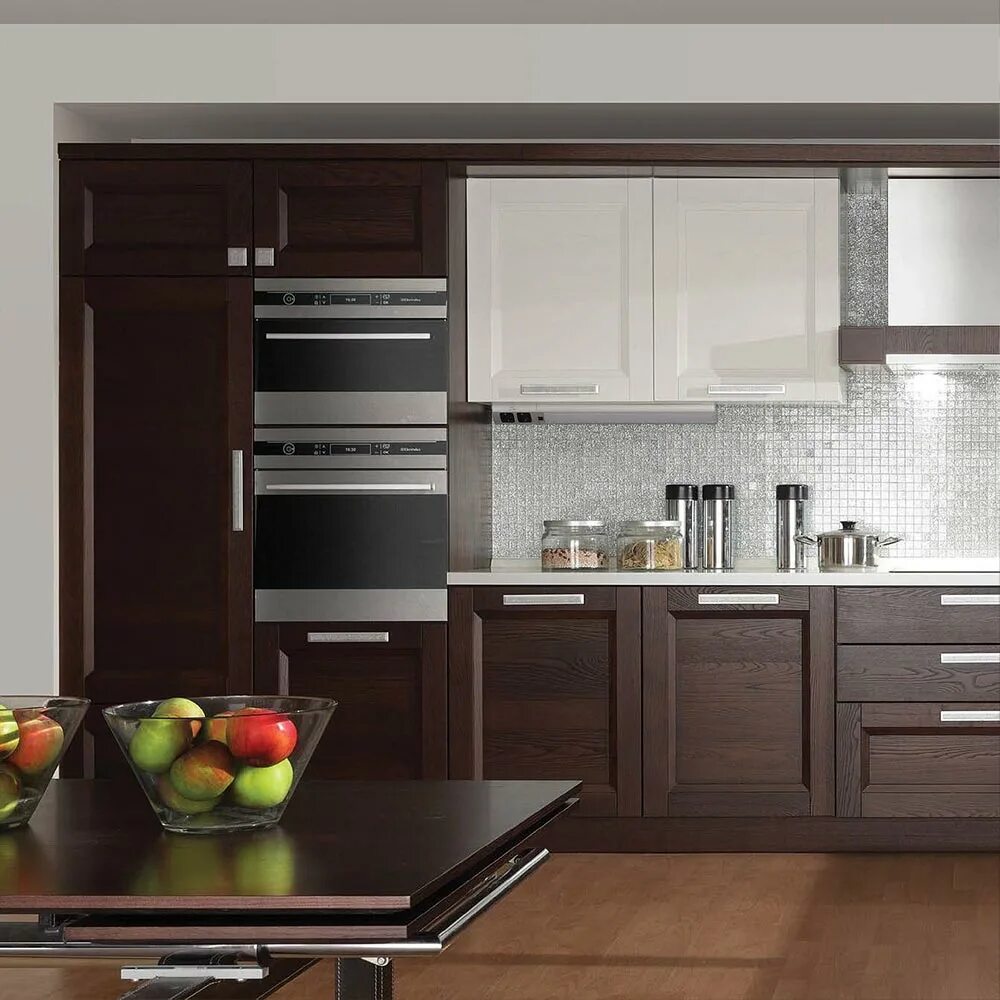 Кухня цвета венге в интерьере Кухня венге: реальные фото интерьеров