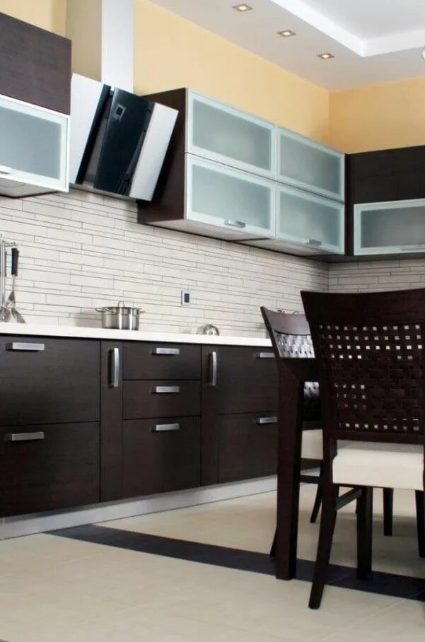 Кухня цвета венге в интерьере Пин на доске Кухня