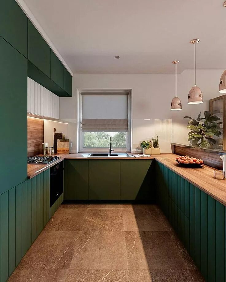 Кухня темно зеленого цвета фото Muhteşem ferah 20 mutfak dekorasyon fikri Mutfak dekorasyonu, Iç tasarım mutfak,