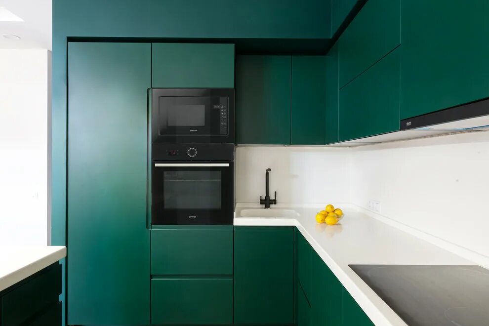 Кухня темно зеленого цвета фото Зелёная кухня в Зеленограде - Современный - Кухня - Москва - от эксперта Женя По