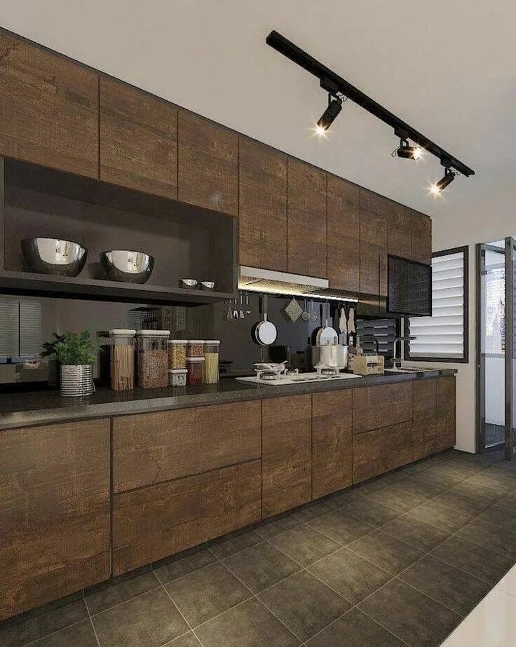 Кухня темное дерево фото Pin on Кухні Kitchen furniture design, Best kitchen designs, Interior design kit