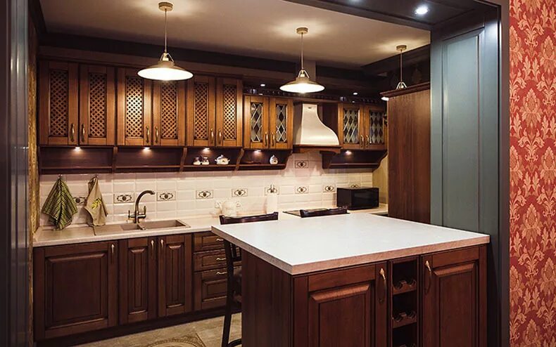 Кухня темное дерево фото 12 кухонь в английском стиле