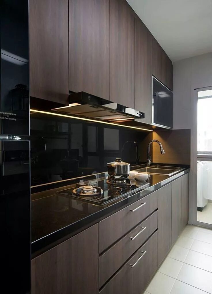 Кухня темного цвета фото дизайн 47 Fantastic Bedroom Cabinet Design Ideas Kitchen design, Modern kitchen, Kitche