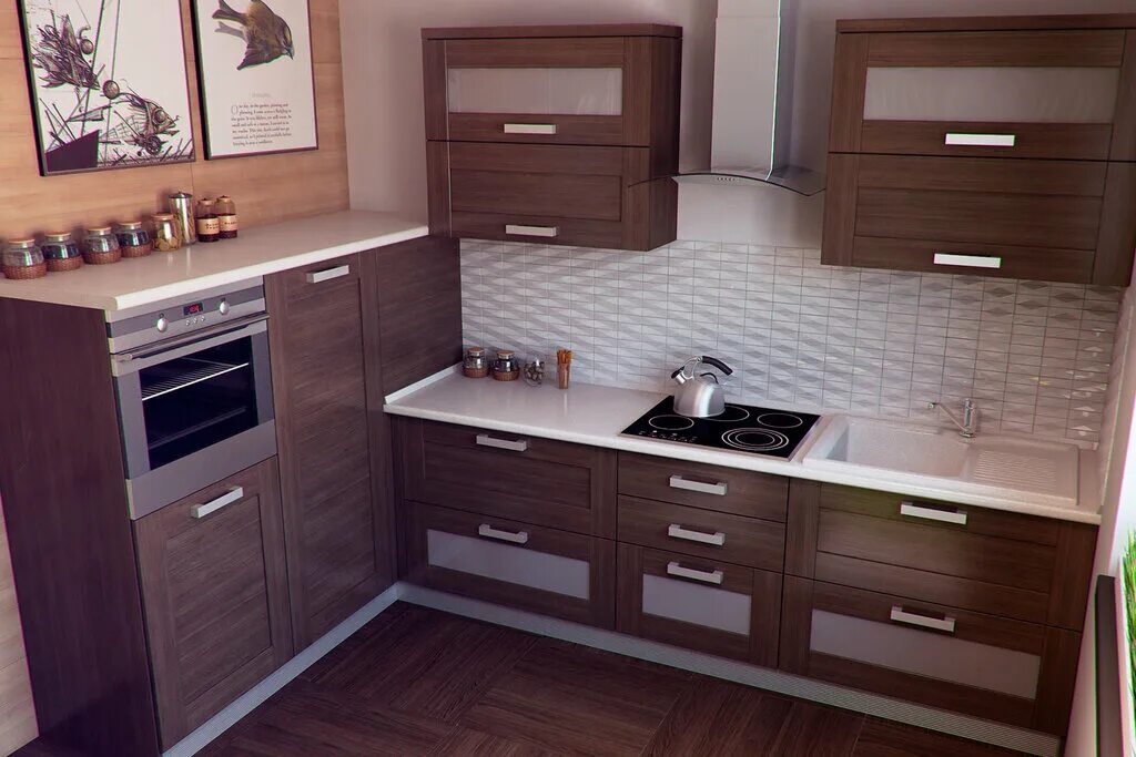 Кухня темный дуб фото Mesto, kitchen furniture, Krasnoyarsk, Navigatsionnaya ulitsa, 4 - Yandex Maps