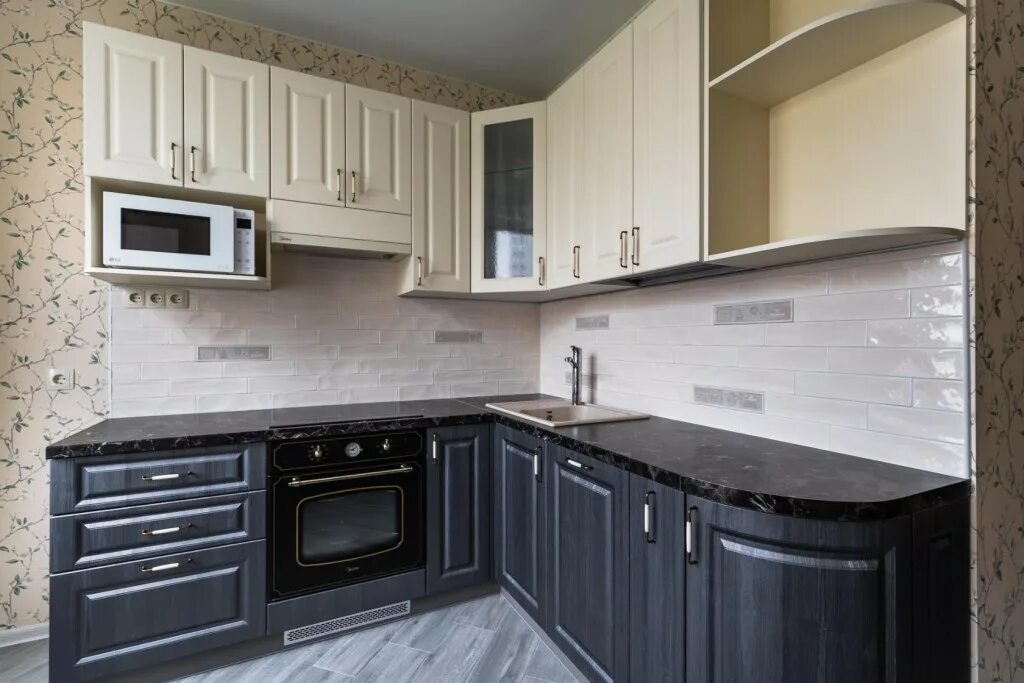 Кухня темный низ и светлый верх фото Кухня светлый низ темный вверх - mebelotradnaya.ru