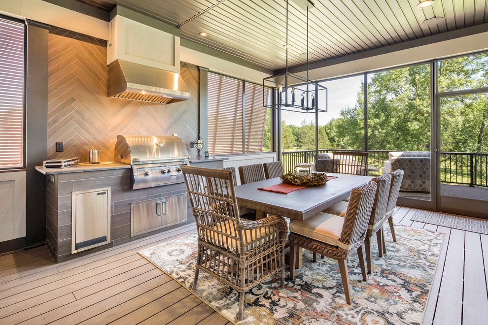 Кухня терраса фото Four Seasons Room Deck Addition - Классический - Веранда - Сент-Луис - от экспер