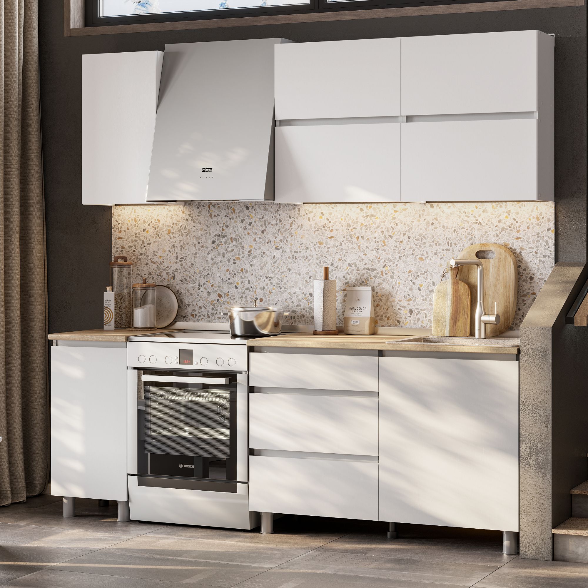 Кухня токио инструкция по сборке Кухонный гарнитур Токио (1600), Белый текстурный/Дуб сонома купить по выгодной ц