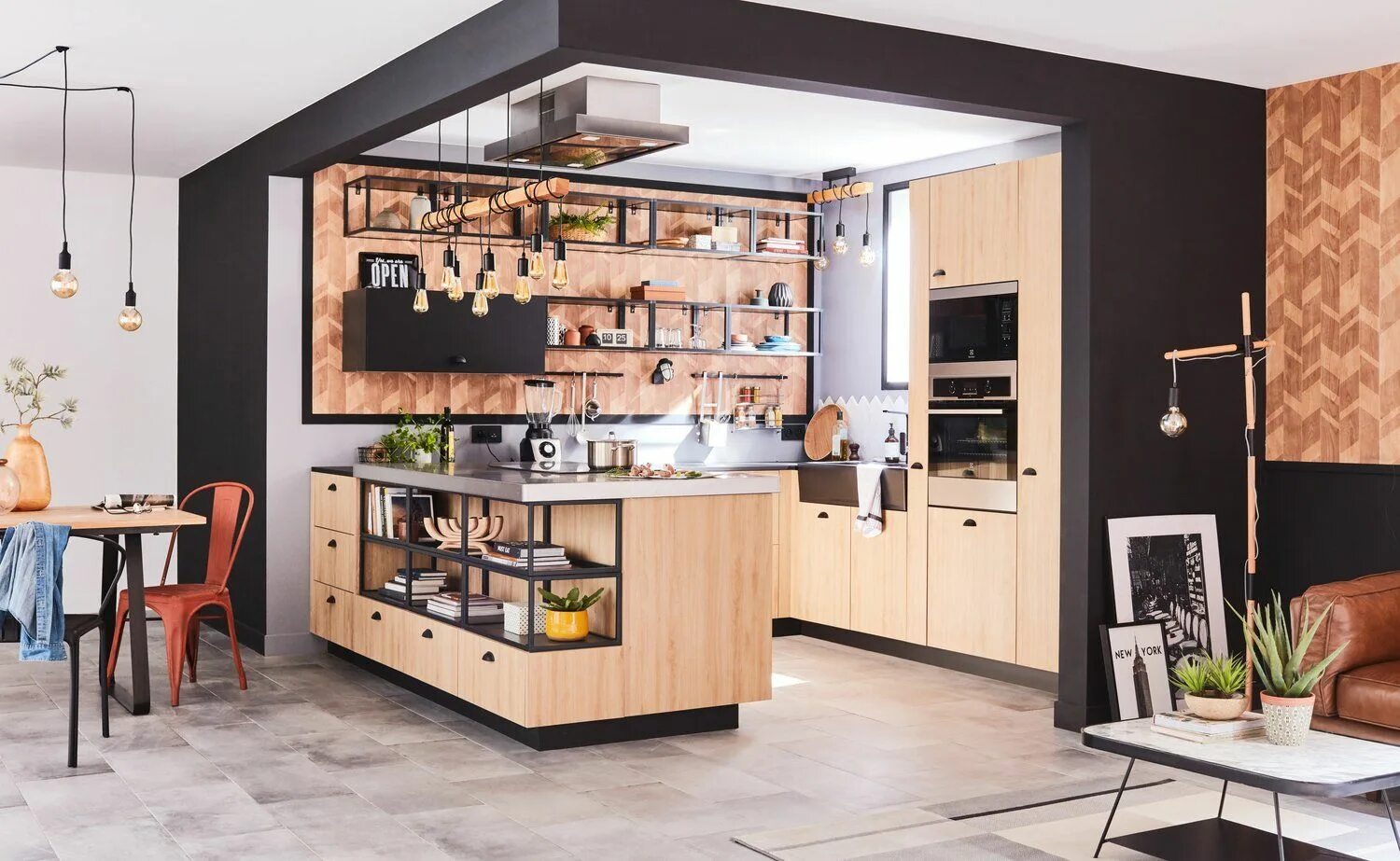 Кухня токио леруа мерлен в интерьере фото Quel style choisir pour votre nouvelle cuisine ? - PLANETE DECO a homes world Me