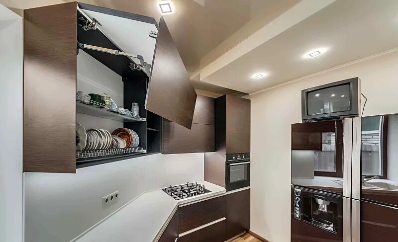 Кухня трапеция планировка фото Нестандартные кухни (28 фото): дизайн пятиугольной и кухни в форме трапеции, тре