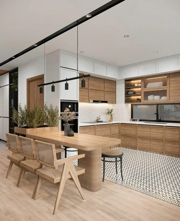 Кухня тренд 2024 фото Japandi Style Home - Design Swan Modern kitchen design, House design kitchen, Ki