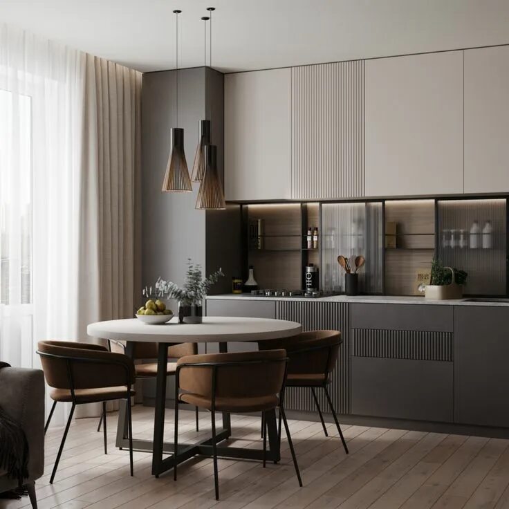 Кухня тренды в интерьере 2024 Kitchen - Проект из галереи 3D Моделей Arredamento moderno cucina, Arredamento s