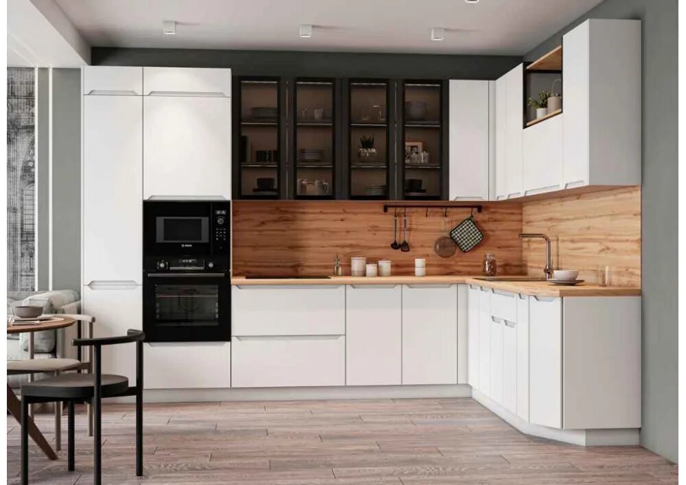 Кухня тренто мария фото в интерьере Кухня модульная Тренто ДСВ ручки интегрированные купить в Краснодаре Мебель 2x2