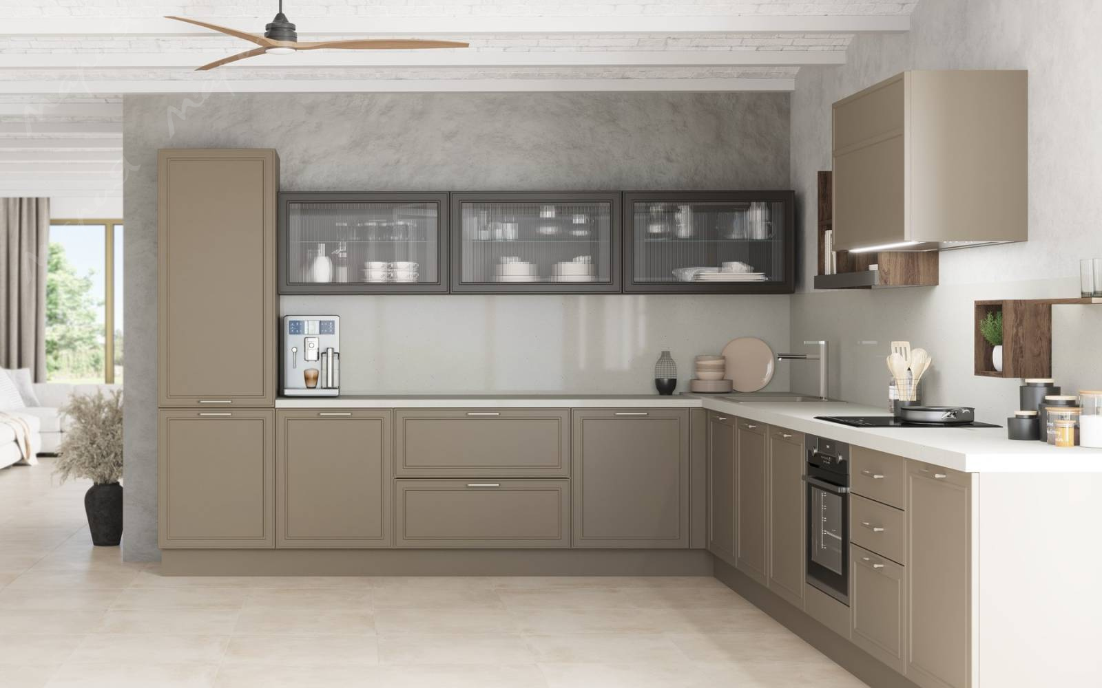 Кухня тренто мария фото в интерьере Кухня Trento эмаль в дизайн стиле заказать в Ростове-на-Дону - Мебельная фабрика