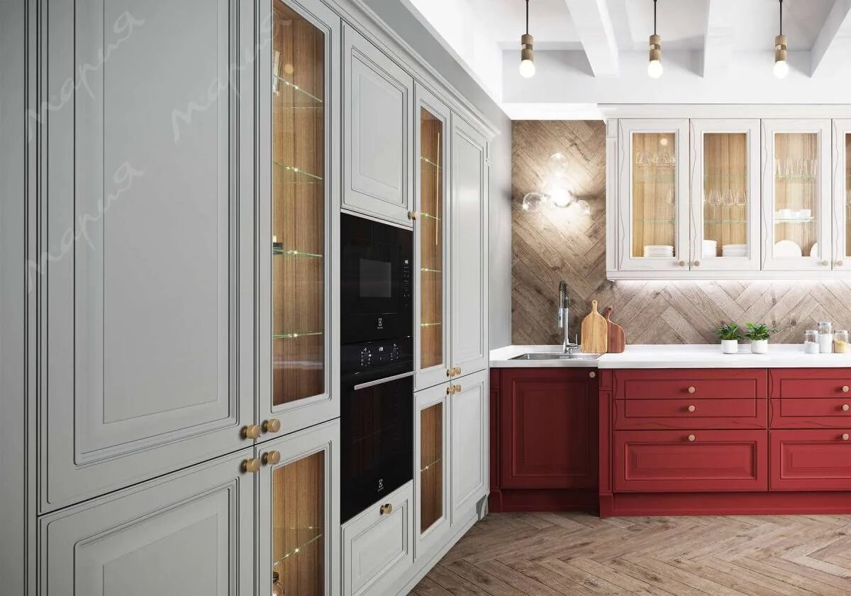 Кухня тренто мария фото в интерьере Кухня Borgo в дизайн стиле заказать в Москве - Мебельная фабрика Мария