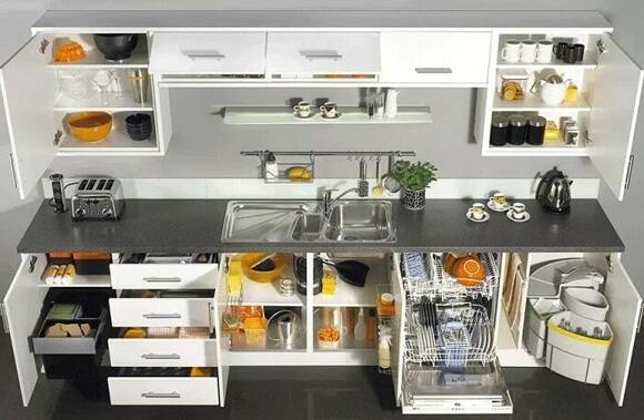 Кухня удобная функциональная планировка Наполняем кухонные шкафы внутри согласно правилам Hailo.Moscow