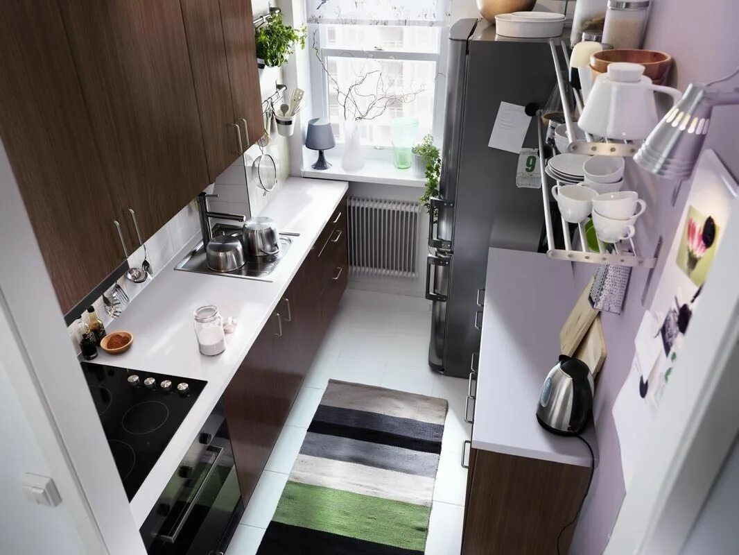 Кухня удобная функциональная планировка Дизайн кухни площадью 6 кв.м: 60 реальных фото с холодильником, газовой колонкой