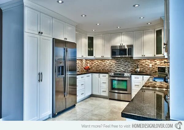 Кухня углом дизайн 15 Contemporary U-shaped Kitchen Designs Home Design Lover Kitchen remodel cost,