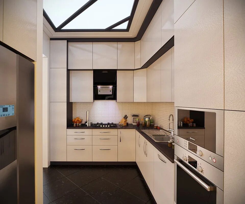 Кухня углом дизайн Trapezoid kitchen design (50 Photos)