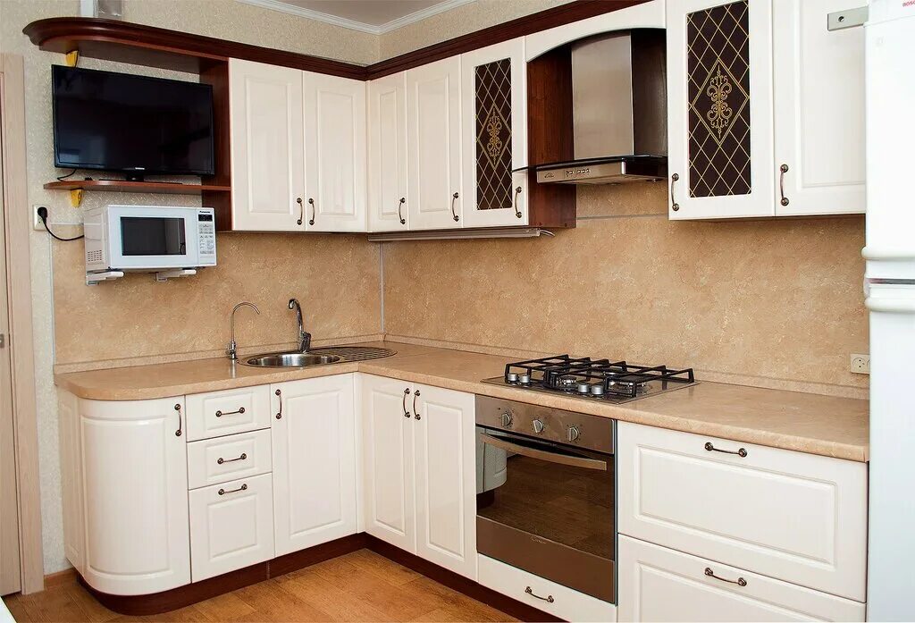 Кухня углом дизайн фото Permanently closed: Azhur, cabinet furniture, Republic of Tatarstan, Naberezhnye