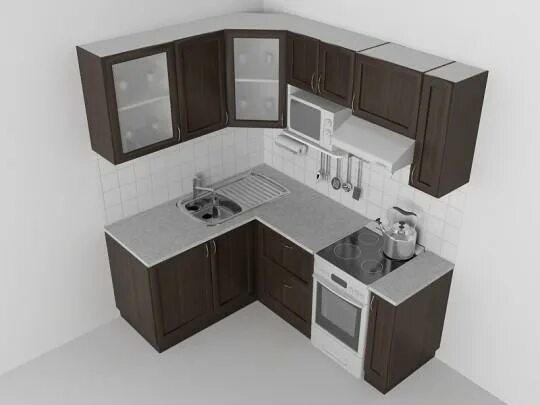 Кухня угловая 2х2 метра фото дизайн Kitchen design in brezhnevke - how to expand the space - Fabalabse