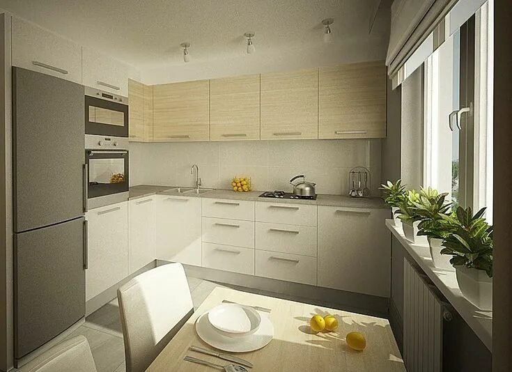 Кухня угловая 9м2 с холодильником фото Corner kitchen is a great option for any room Check more at https://hdinterior.i
